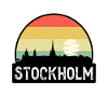 Stockholm Sverige Flagga Skyline Travel Souvenir