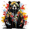 Roaring Bear. Graffiti-style strength.