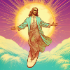 Surfing Jesus