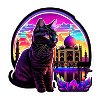 Chat psychédélique devant le Taj Mahal India