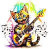 Metal Meow Kitty - Rainbow