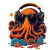 Oktopus mit Sonnenbrille