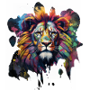 Graffiti style lion