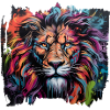 Graffiti style lion