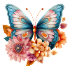 beautiful, imaginatively drawn butterfly