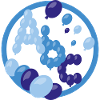 Luftiges Kinder Abc in blau.