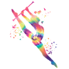 Gymnast with Baton Rhythmic gymnastics