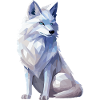 Arctic fox in polygon style