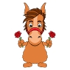 BLUMEN - PFERD - PONY