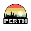 Perth Australien Flagge Skyline Reise-Souvenir