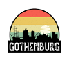 Göteborg Sverige Flagga Skyline Travel Souvenir