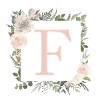 F Monogramm Eukalyptus-Boho