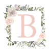 B Monogramm Eukalyptus-Boho