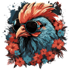 Chicken with sunglasses