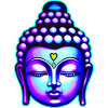 Bunter Buddha Kopf
