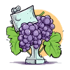 Trophy and bunch of grapes
