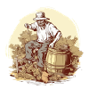 Les vendanges à l'ancienne n°2