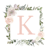 K Monogram Eucalyptus Boho