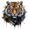 Mighty Tiger. Graffiti-style strength.