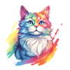 Rainbow Cat – Malerische Regenbogen-Katze