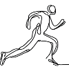 Running One Line Art