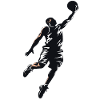 Basketball player making a dunk