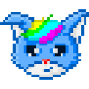 Pixelart Blue fox