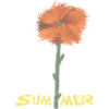 Summer flowers illustration on clothes