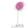 Abstract Summer Crystal Flower Illustration