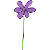 Purple Flower with Gentle Gradient