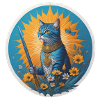 The summer guardian blue cat