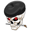 Skull Painter Brush Painting