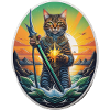 Die Schutzkatze des Sommerstrandes