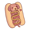 Cute Dachshund Hot Dog Bun