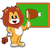 Lion Teacher Pointing Stick School