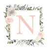 N Monogramme Eucalyptus Boho