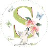 First letter S with cat