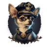 Chihuahua | Chapeau Policier Chien Drôle