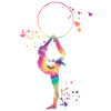Gymnast with Hoop Rhythmic Gymnastics