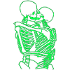 skull skeleton death halloween horror black dead
