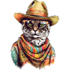 Fashion Hipster Cat