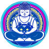 Symbol Buddha with cat