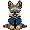 Police Dog German Shepherd with Sunglasses