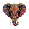Bunter Elephantenkopf