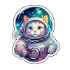 Cat Space Astronaut Galaxy