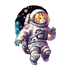 Cat Space Astronaut