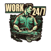 Mechanic with auto parts