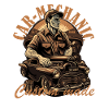 Car mechanic with lettering