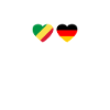 Republik Kongo Deutschland Herzschlag Flagge