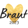 Braut 2023 goldenes Herz
